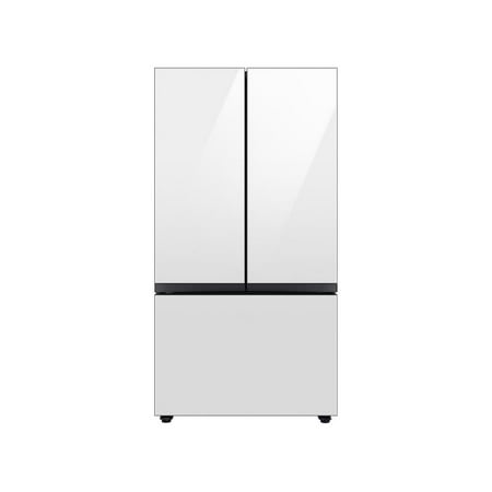 Samsung RF30BB620012 30 Cu. Ft. Bespoke White Glass 3-Door French Door Refrigerator