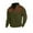 Army Green, variant on Ofreoo Man Casual Patchwork Pullover Fashion Long Sleeve Stand Collar Button Blouse Essentials Hoodie Deal of the Week