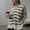 thumbnail image 4 of Plus Size Womens Sweaters Crew Neck Solid Color Knit Tops Fall Warm Pullover Sweaters Beige L, 4 of 6