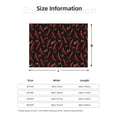 thumbnail image 5 of Yiaed Hot Chili Print Blanket Throw Blanket Soft Cozy Flannel Blanket for Home Bed Sofa Couch Chair-40"x30", 5 of 6