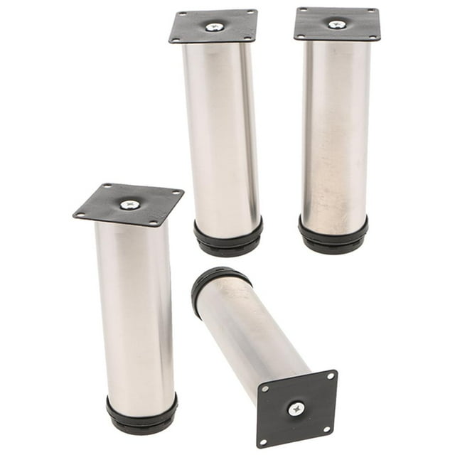 Muebles De 5 Cm Pies De pequeña sala Patas De Metal Ajustable Pies De Cocina de material acero Inoxidable Armario Silla De Escritorio Banco (4pcs / Set, 2 20 centímetros Soledad Patas de sofá de acero inoxidable