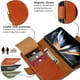 thumbnail image 3 of Funda de teléfono KeziHome de piel auténtica tipo cartera para Samsung Z Fold 6, 3 of 7