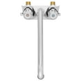 thumbnail image 2 of GRIDMANN Commercial Wall Mount Sink Faucet, 4" Center with 10" Swing Spout, NSF, Dual Knob Handles, Brass Construction, Chrome Polished Finish, 2 of 7