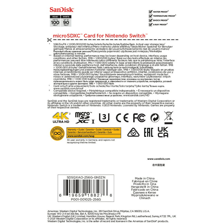 SanDisk® microSDXC™ card for Nintendo Switch™ - 1TB