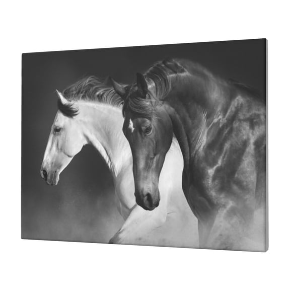 Logiee Running horses Print Canvas Wall Art,Canvas Picture Prints with Frame, Wall Art Decorative,Canvas Decorative,Suitable for Living Room Bedroom Office Room 30x40