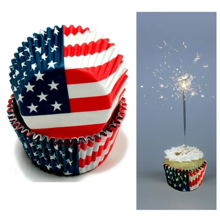 200 X American Flag Cupcake Liners Wrapper Cake Muffin Baking Cups Party