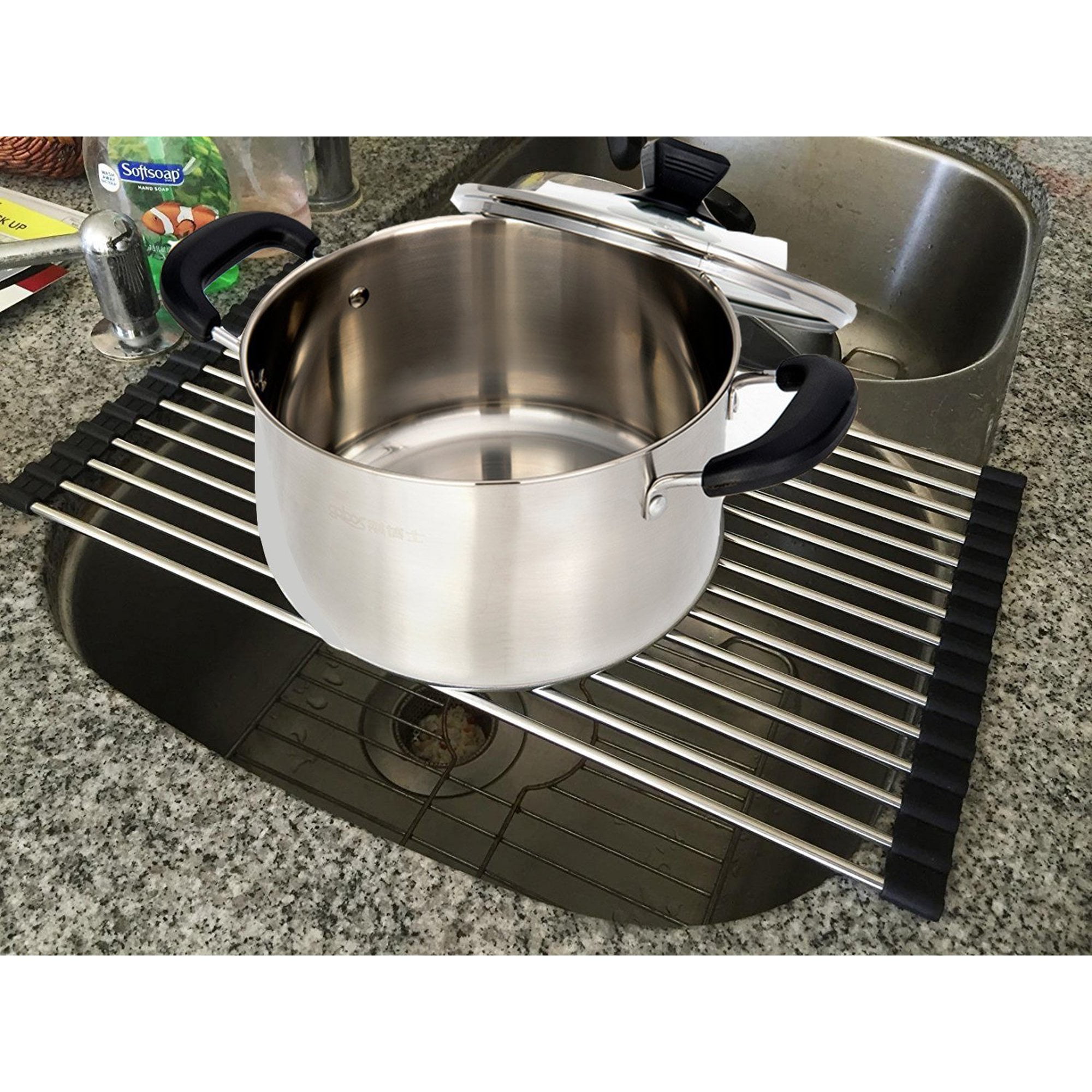 FNDDR03 Stainless Steel Foldable Dish Drying Rack Multipurpose