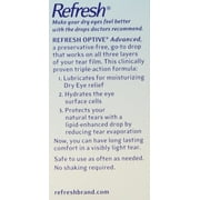 Refresh Optive Advanced Lubricant Eye Drops Triple Action Relief, 30 Ct, 3-Pack
