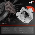 thumbnail image 2 of A-Premium Disc Brake Caliper Assembly with Bracket Compatible with Select BMW Models - 525i 04-07, 525xi 06-07, 528i 08-10, 528i xDrive 09-10, 530i 04-07, 530xi 06-07 - Rear Right Passenger Side, 2 of 9