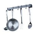 thumbnail image 4 of Enclume Premier 18-Inch Utensil Bar Wall Pot Rack, Hammered Steel, 4 of 4