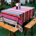 thumbnail image 5 of Lunfar Large Handwoven Mexican Tablecloth - 150 x 213 cm - Cotton, 5 of 5