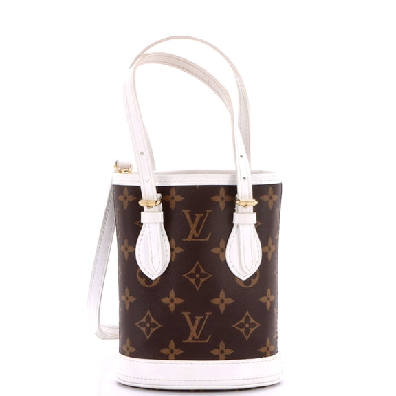 Pre-Owned Bucket Bag LV Match Monogram Canvas Nano By Rebag