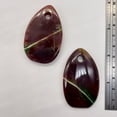 thumbnail image 5 of Hand Carved Bloodstone Agate Pendant Bead | 54x33x6mm| Green Red | Oval | 1 Bead, 5 of 11