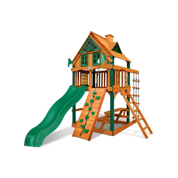 Gorilla Playsets Chateau Tower Treehouse Cedar Playset with Timber