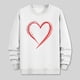 thumbnail image 4 of Ceisia Men's Regular-Fit Crew-Neck Double-Heart Hand-Drawn Printed Casual Sweatshirt Gift, 4 of 6