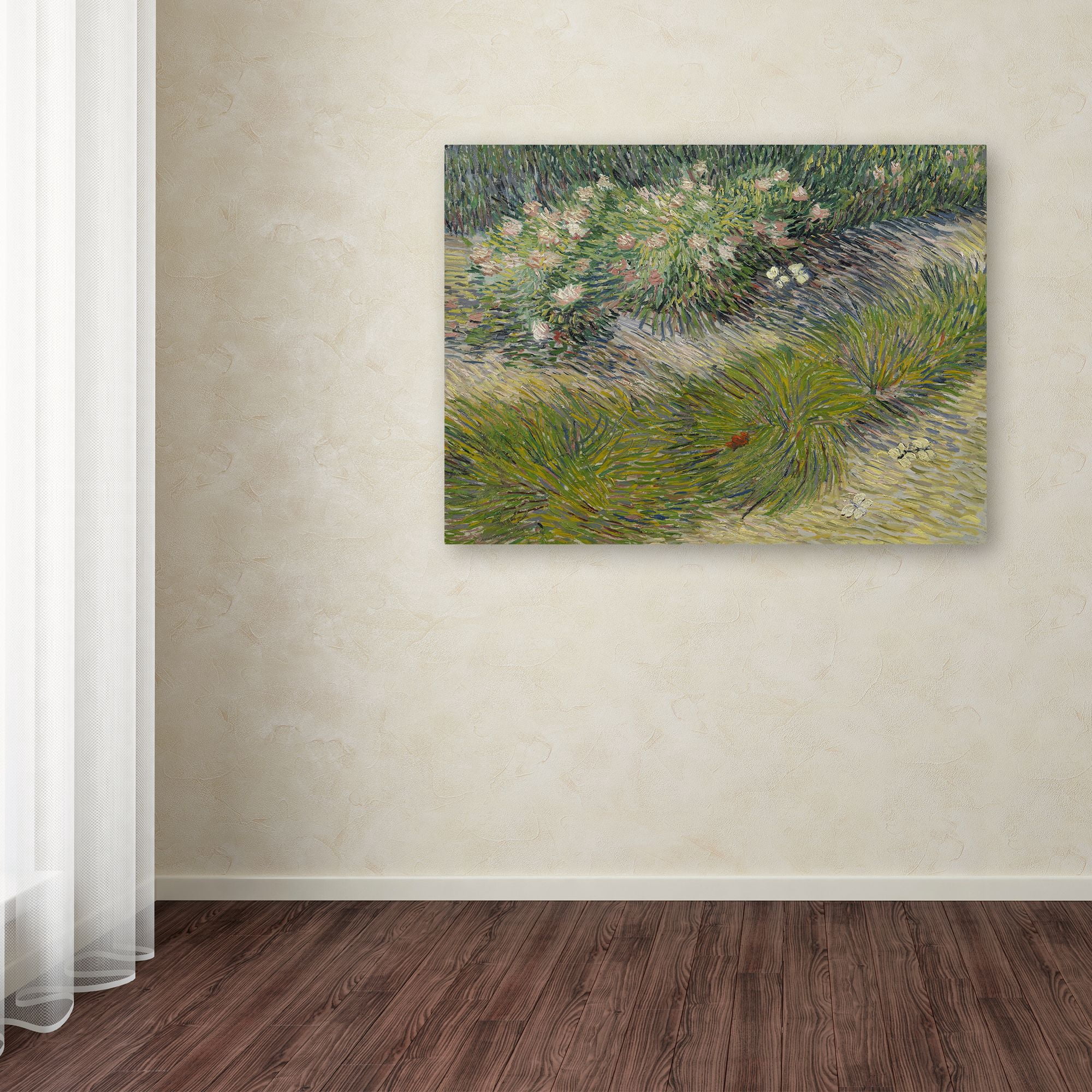 Trademark Fine Art 'Grass And Butterflies' Canvas Art by Van Gogh