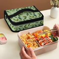 thumbnail image 4 of KUIFORTI Leaves Print Tote Bag Reusable Handbag Lightweight Lunch Bag Tote Bag Lunch Box Cooler Bag Snacks Stoarge Food Container Purse, 4 of 7