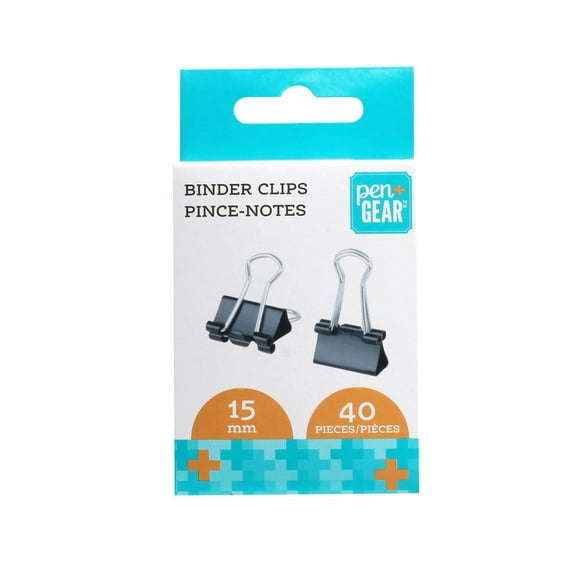 Pen+Gear Binder Clips, 40 pieces, 15 mm