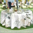 thumbnail image 6 of Eucalyptus Leaves 60 inch Round Tablecloth,White Rose Flowers Circle Table Cover Stain Resistance Water Repellent Wrinkle-Free Table Cloth for Home Kitchen Dining Party Patio Indoor Outdoor, 6 of 6