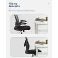 thumbnail image 4 of BestOffice Chaise de Bureau Ergonomique, Soutien Lombaire, Maille, Accoudoirs Relevables, Pivotante Réglable à Roulettes pour Bureau à Domicile, Gris, 4 of 7