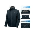 thumbnail image 4 of Men's Waterproof Rain Jacket, Lightweight Rain Coat, Raincoat with Hood for Golf Hiking (Stratified Sea 3XL), 4 of 7