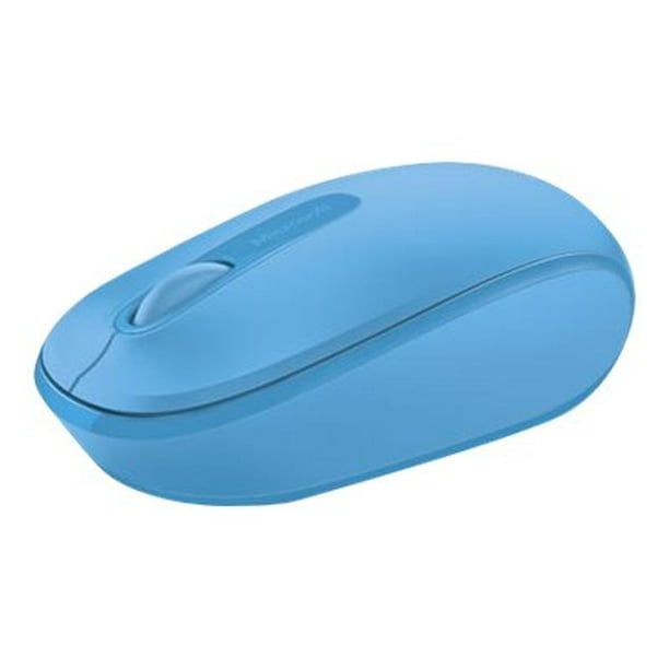 Microsoft Wireless Mobile Mouse 1850 - Souris - Droitière et Gaucher - Optique - 3 Boutons - Sans Fil - 2,4 GHz - Récepteur Sans Fil USB - Bleu cyan