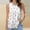 Tank tops for women plus size-White#10, variant on Homenesgenics Tank Tops for Women Plus Size Floral Printed Pullover,Summer Casual Tank Top,Pleated Round Neck Sleeveless Tunic To Brown L