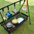 thumbnail image 2 of Picnic Under Table Storage Bag Desk Storage Box Tripod Mesh Basket Organizer for Camping Table Tripod Rack, 2 of 8
