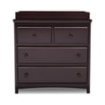 thumbnail image 6 of Pemberly Row 3-Drawer Wood Dresser with Changing Top in Dark Chocolate, 6 of 15