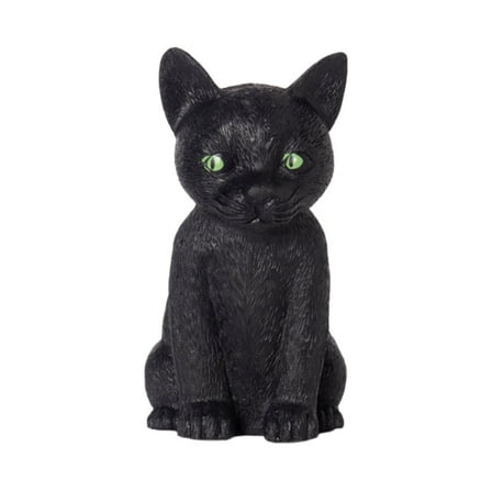 Black Cat Sitting Figurine Black Cat Figurine Spooky Plastic Halloween Decorations Halloween Decor Outdoor/Indoor