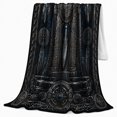 thumbnail image 2 of Celtic Shrine Swords Dark Fantasy Art, Mystical Celestial Art Scene, Warm Flannel Blanket for Living Room and Bedroom, Celestial Art Lovers Housewarming Gift, Fantasy Home Decor, 2 of 9