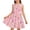 0#Pink2209, variant on Shinyii Sleeveless Dress for Girls Summer Casual Cute Donut Print Tank Dress, Sizes 4-13