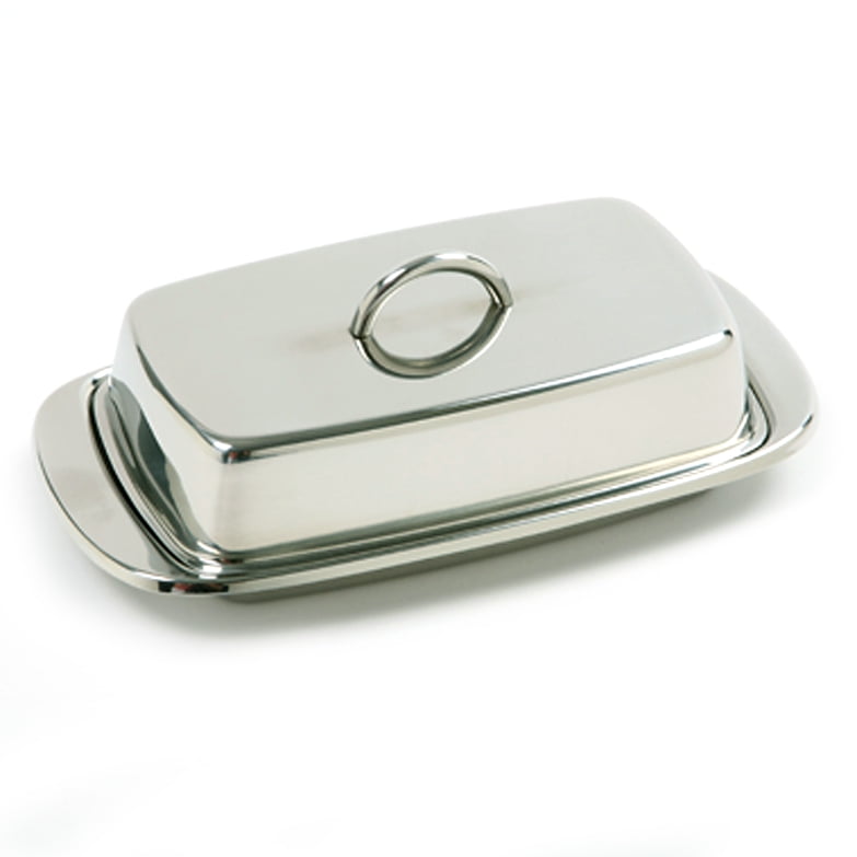 Details about   Kitchen Craft Traditional Stainless Steel Covered Butter Dish Lid with Knob-02 