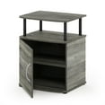 Furinno JAYA Utility Design End Table with Shelves, French Oak Grey