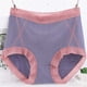 thumbnail image 1 of Puntoco Ropa interior corta para mujer, calzoncillos de verano de cintura alta con encaje sólido grande para mujer, 1 of 4