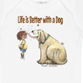 thumbnail image 4 of Inktastic Life is Better with a Dog Boys or Girls Baby Bodysuit, 4 of 5