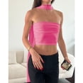 thumbnail image 2 of Women Fairycore Bandeau Summer Casual Strapless Off-shoulder Y2k Crop Tank Tops With Silk Scarf, 2 of 3