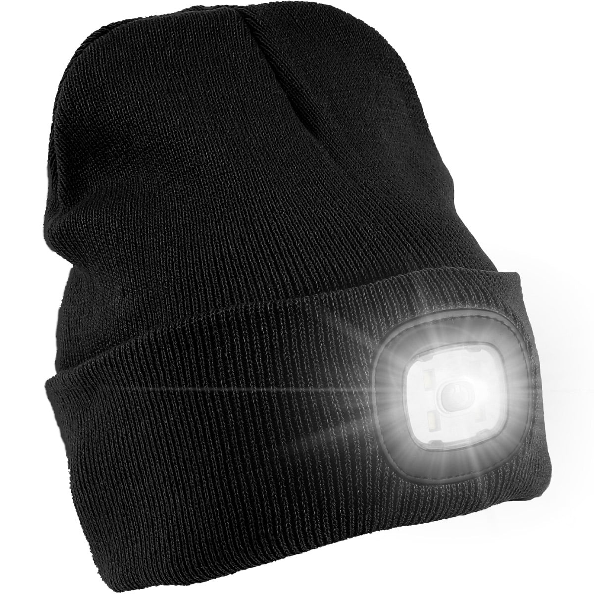 Eummy LED Beanie Hat Detachable LED Lighted Beanie Cap Adjustable  Brightness Lighting Headlight Hat Winter Warm Washable Headlamp Cap Unisex  Knitted Beanie with LED Light Gifts for Birthdays Chris