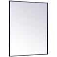 thumbnail image 5 of Allora 36" x 30" Mid Century Metal Frame Clear Beveled Mirror in Blue, 5 of 9