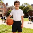 thumbnail image 6 of Fengactive Boys Quick Dry Athletic Shorts Breathable Running Workout Shorts 3-14T, 6 of 7
