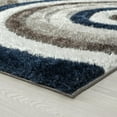 thumbnail image 4 of Luxe Weavers Plush Shag Geometric Navy 8x10 Area Rug, Indoor Rugs Living Room, 4 of 8