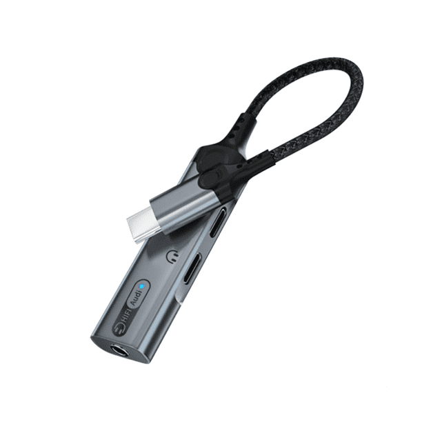 3 in 1 Headphone Jack Adapter PD60W Fast Charging Splitter Type C to 3