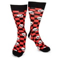thumbnail image 5 of TeeHee Novelty Crazy Fun Crew Socks 2-Pack for Men (Skeleton Checker Stripes), 5 of 7