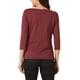 thumbnail image 3 of INSPIRE CHIC Blusa de Cuello Barco de Cuadros para Mujer con Manga 3/4 XS Rojo Cuadros, 3 of 6