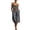 Dark Gray, variant on Women's Vacation Capri Jumpsuits Spaghetti Strap Wide Leg Linen Rompers Deep V Neck Sleeveless Cropped Jumper Army Green, S