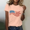thumbnail image 7 of KALE 4th of July Short Sleeve Shirts for Women American Flag Patriotic 2D Independence Day Print Casual Sports T Shirt Y2K Clothes Pink XXXL, 7 of 7