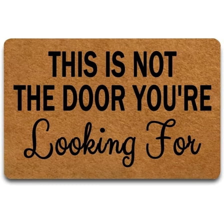 Doormat This is Not The Door You're Looking for Indoor Outdoor with Rubber Backing Rug Non-Slip Door Mat, Welcome Doormatentry Front Floor Mat Funny Home Decor,16x24 Inch.