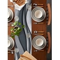 thumbnail image 2 of Ldtrchee Black Gray Ombre Table Runner 60 Inches, Modern Abstract Moire Art Geometric Bed Runner Dresser Scarves Tabletop for Indoor Outdoor Parties/Ceremony/Banquet, 13" x 60", 2 of 8