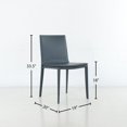 thumbnail image 2 of Hilton Modern Leather & Metal Side Chair - Contract Grade, 2 of 5