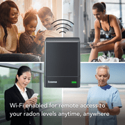Ecosense EcoQube Digital Radon Gas Detector, Accurate Monitoring with Trend Charts and Remote Data Access, Now Works with IFTTT